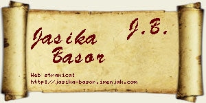 Jasika Basor vizit kartica